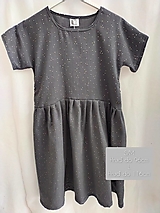 Šaty - Dámské mušelinové šaty šedé S/M, L - 16522853_