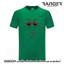 Topy, tričká, tielka - Tričko RANGER® - GOAT WEARING SUNGLASSES (Zelená) - 16522867_