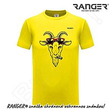 Topy, tričká, tielka - Tričko RANGER® - GOAT WEARING SUNGLASSES (Žltá) - 16522868_