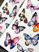 Tetovačky - Dočasné tetovačky akvarelové motýle T0004 - 16523361_
