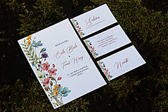 Papiernictvo - Svadobné oznámenie - lúčne kvety - 16525352_