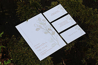 Papiernictvo - Svadobné oznámenie - minimalistické kvetinové2 - 16525017_
