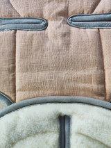 Detský textil - VLNIENKA podložka do autosedačky Britax Römer Baby Safe Plus 100% Merino top Super wash 100% ľan Powder Pink - 16526745_