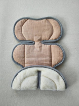 Detský textil - VLNIENKA podložka do autosedačky Britax Römer Baby Safe Plus 100% Merino top Super wash 100% ľan Powder Pink - 16526747_