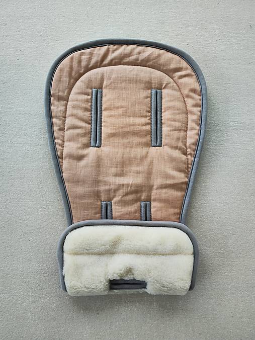 Detský textil - VLNIENKA podložka do kočíka EasyWalker Jimmy 100% Merino Top Super wash Natural 100% ľan Powder Pink - 16526339_