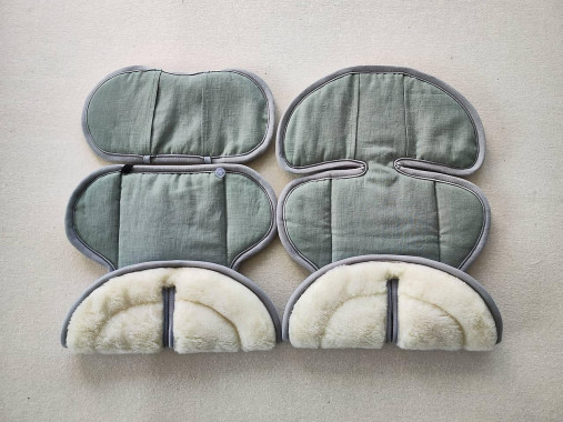Detský textil - VLNIENKA podložka do vajíčka  0/13 kg 100% Merino Top Super wash Natural 100% Ľan Zelený - 16526581_