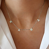 Náhrdelníky - Strieborný náhrdelník MAMA - 16526038_