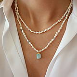 Náhrdelníky - Dva perlové náhrdelníky (gold filled) - 16526106_
