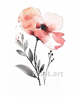 Grafika - Akvarelové kvety (č.111-115) - 16525743_