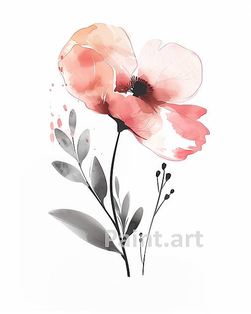Grafika - Akvarelové kvety (č.111-115) - 16525737_
