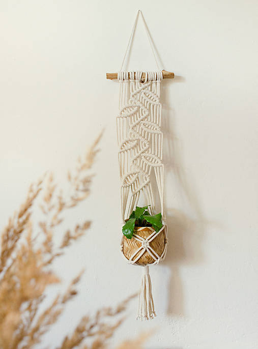 Dekorácie - Záves na kvet "na vetvičkách" (natural) - 16528208_