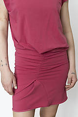 Šaty - Ružové šaty s krátkym rukávom - 16528112_