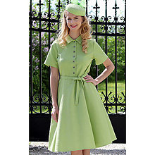 Šaty - Leona - ľanové košeľové šaty, zelené - 16529673_