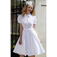 Šaty - Melanie - košeľové šaty z madeiry, biele - 16529853_