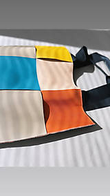 Veľké tašky - ŠACHOVNICA farebná kožená taška - 16528044_