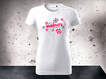 Topy, tričká, tielka - FLOWERS ORIGINALS dámske tričko bledá šedá - 16527820_