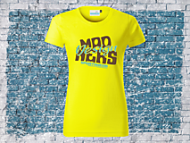 Topy, tričká, tielka - MDNRS DESIGN dámske tričko žlté - 16528194_