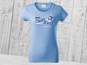 Topy, tričká, tielka - BONJOUR dámske tričko nebeská modrá - 16527929_