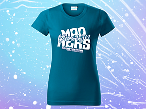 Topy, tričká, tielka - MDNRS DESIGN dámske tričko petrolejovo modré - 16528200_