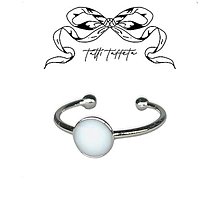 Prstene - Stainless s. rings (W) (Kruh - biela) - 16529192_