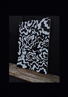 Obrazy - 3d Wall Art Black and White 125×85cm - 16528728_