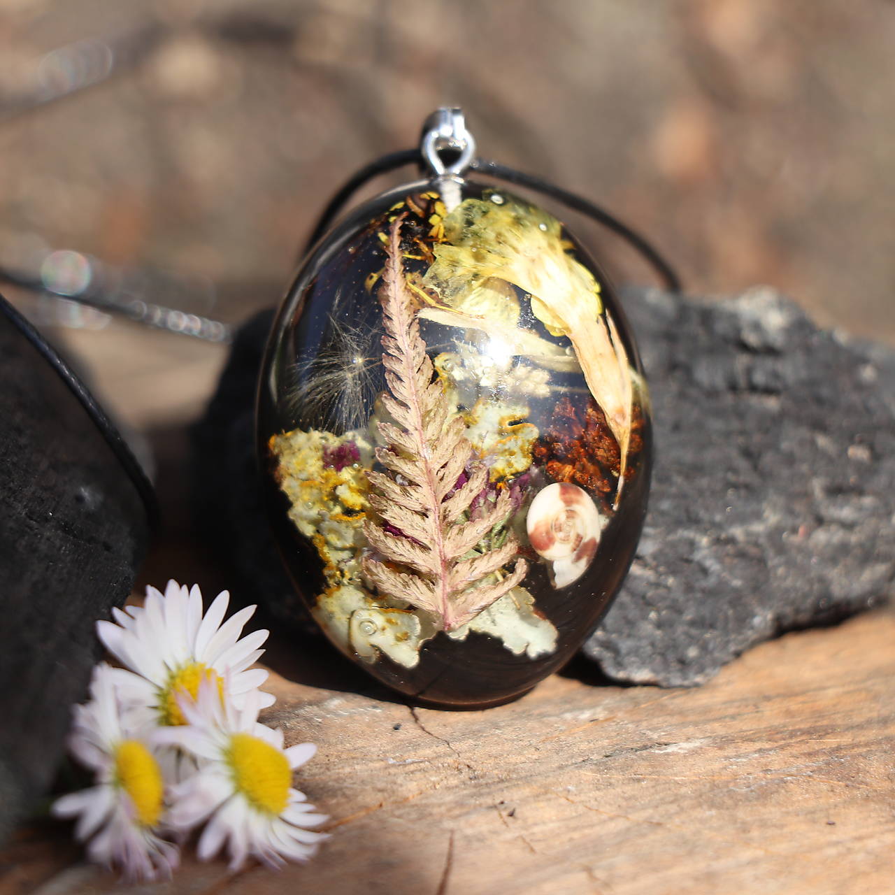 Prívesok Zvečnený kúsok lesa