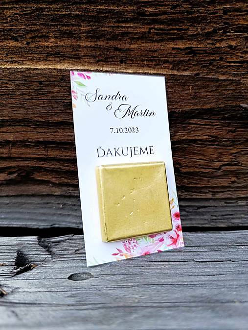 Darčeky pre svadobčanov - Svadobné čokoládky - 16529164_