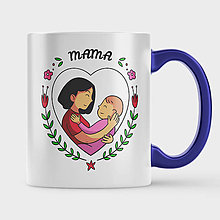 Nádoby - Hrnček na deň matiek - Mama (Modrá) - 16528304_
