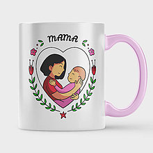 Nádoby - Hrnček na deň matiek - Mama (Ružová) - 16528305_