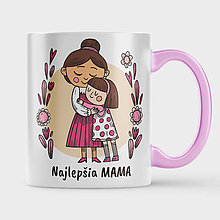Nádoby - Hrnček na deň matiek - Najlepšia mama (Ružová) - 16528311_