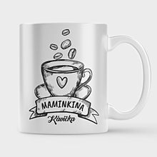 Nádoby - Hrnček na deň matiek - Maminkina kávička (Biela) - 16528365_