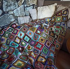 Úžitkový textil - Chalupárska deka "Lady Klimt III." + 2 vankúše  - 16530264_