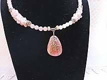 Náhrdelníky - Luxusný náhrdelník-Quartz (Ruženín) - 16530707_