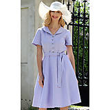 Šaty - Emma - košeľové šaty, fialové - 16529918_