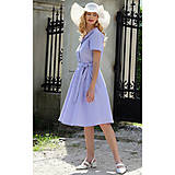 Šaty - Emma - košeľové šaty, fialové - 16529924_