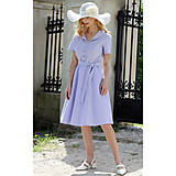 Šaty - Emma - košeľové šaty, fialové - 16529927_