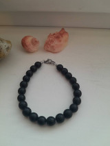 Pánske šperky - Pánsky náramok z minerálov, chirurgická oceľ (Onyx, č 3970) - 16530818_