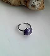 Prstene - Prsteň s minerálom 12mm - chirurgická oceľ (ametyst, č. 3986) - 16531116_