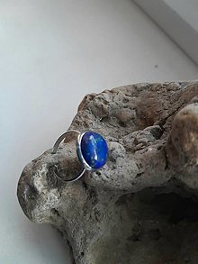 Prstene - Prsteň s minerálom 12mm - chirurgická oceľ (lapis lazuli, č. 3987) - 16531118_