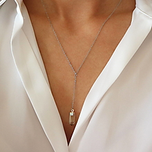 Náhrdelníky - Strieborný náhrdelník s krištálom - 16530615_