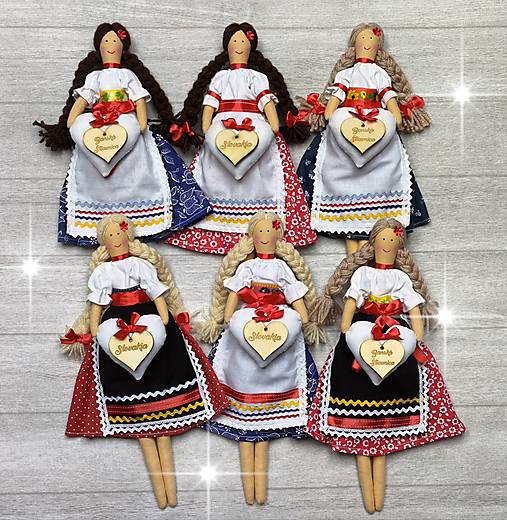 Dekorácie - Folklórne bábiky  - 16530471_