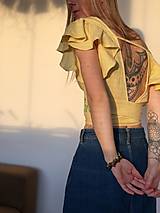 Topy, tričká, tielka - Ručne maľovaný letný top - lúčne kvety - 16531311_