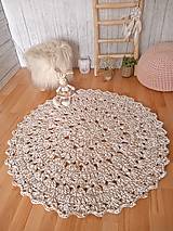 Úžitkový textil - VINTAGE háčkovaný koberec - 16531666_