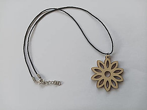 Náhrdelníky - Drevený náhrdelník - Kvet - 16531613_