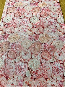 Úžitkový textil - Štóla -  ružové kvety - 16533446_