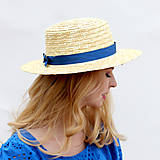 Čiapky, čelenky, klobúky - Nicky - letný slamený klobúk - 16532698_