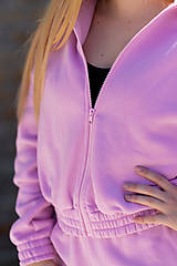 Mikiny - Dámska mikina na zips MINX PINK - 16531750_