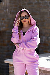 Mikiny - Dámska mikina na zips MINX PINK - 16531752_