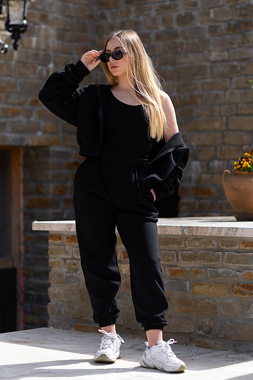 Nohavice - Dámske tepláky MINX BLACK - 16531762_