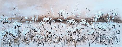 Obrazy - Lúka na smotanovom podklade - 16532549_